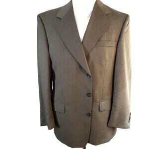 mens sport coat 42R suit jacket 42 regular blazer gray pristine 3 buttons